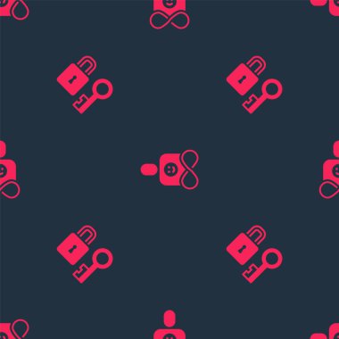 Kilidi anahtar ve arkadaşlarla sonsuza dek kusursuz desen üzerinde ayarla. Vektör.