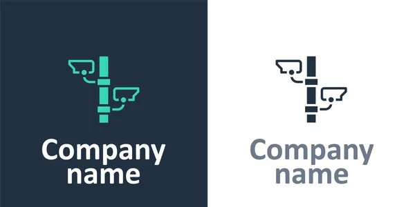 Logotype Beveiligingscamera Icoon Geïsoleerd Witte Achtergrond Logo Ontwerp Template Element — Stockvector