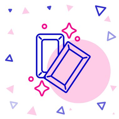 Satır Altın çubukları simgesi beyaz arkaplanda izole edildi. Bankacılık işi konsepti. Renkli taslak konsepti. Vektör.