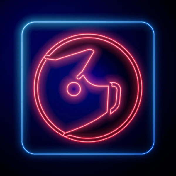 Glowing Neon Pig Icon Isolated Black Background Animal Symbol Vector — Image vectorielle