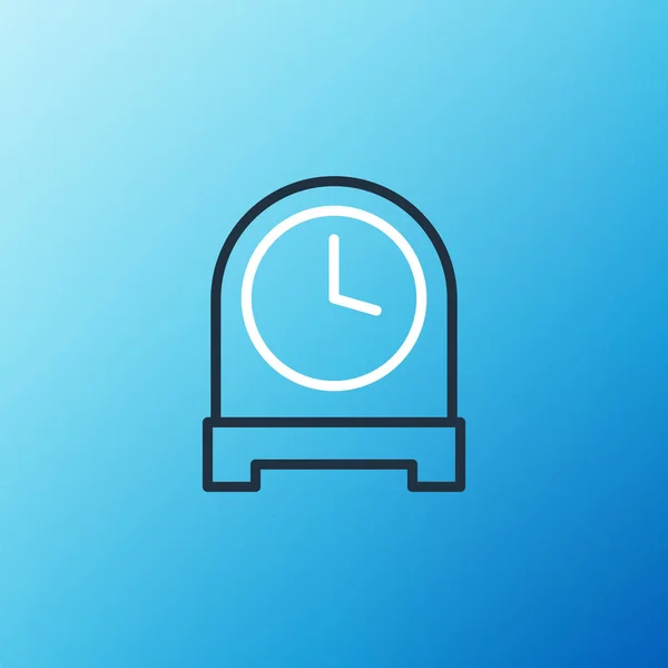 Ícone Relógio Antigo Linha Isolado Fundo Azul Conceito Esboço Colorido — Vetor de Stock