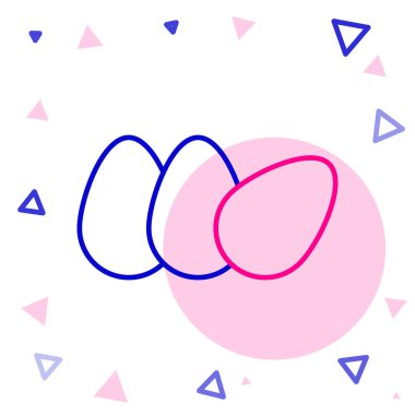 Tavuk yumurtası simgesi beyaz arkaplanda izole edildi. Renkli taslak konsepti. Vektör.