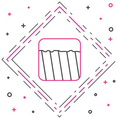 Beyaz arkaplanda çizgi ikonu izole edildi. Renkli taslak konsepti. Vektör.