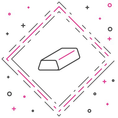 Satır Altın çubukları simgesi beyaz arkaplanda izole edildi. Bankacılık işi konsepti. Renkli taslak konsepti. Vektör.