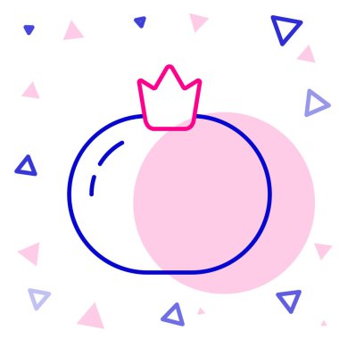 Domates çizgisi simgesi beyaz arkaplanda izole edildi. Renkli taslak konsepti. Vektör.