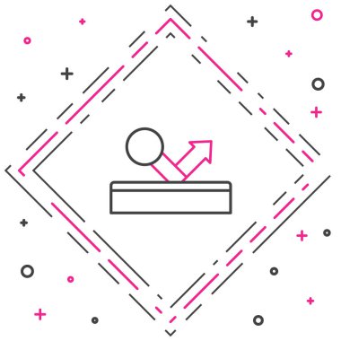 Bilardo bilardo topu. Beyaz arka planda 8 numaralı ikon izole edilmiş. Renkli taslak konsepti. Vektör.