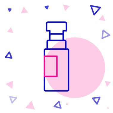 Satır İşaretleyici kalem simgesi beyaz arkaplanda izole edildi. Renkli taslak konsepti. Vektör.