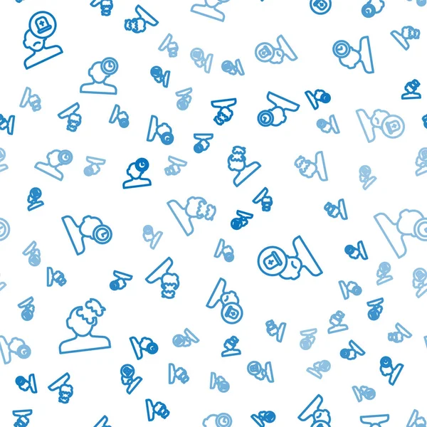 Set line Solution problem in psychology Male doctor and Insomnia on seamless pattern. Vector.