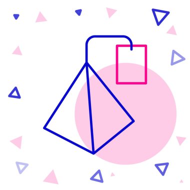 Çay poşeti simgesi beyaz arkaplanda izole edildi. Renkli taslak konsepti. Vektör.