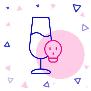 Zehirli alkol ikonu beyaz arka planda izole edilmiş. Renkli taslak konsepti. Vektör.