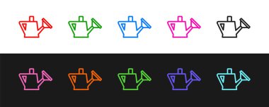 Satır Sulama simgesi siyah beyaz arkaplanda izole edildi. Sulama sembolü. Vektör.