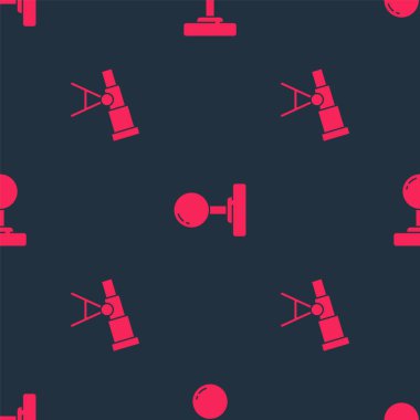 Set Telescope and Joystick on seamless pattern. Vector.