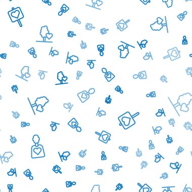 Gönüllü olarak, kalp ve takımla birlikte ağaçların düzgün bir şekilde dikilmesini sağlayın. Vektör.