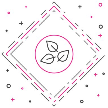 Çay yaprağı simgesi beyaz arkaplanda izole edildi. Çay yaprakları. Renkli taslak konsepti. Vektör.