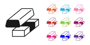 Siyah Altın değişim para ikonu beyaz arka planda izole. Para değiştirici. Simgeleri renklendirin. Vektör.