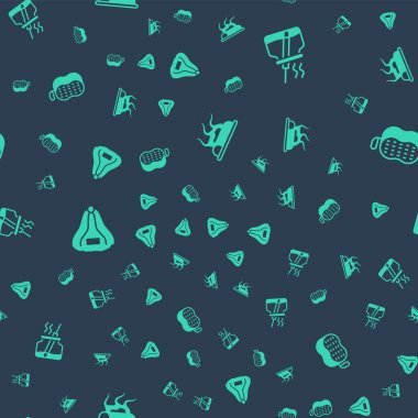 Set Campfire Aroma diffuser Sauna hat and Washcloth on seamless pattern. Vector.