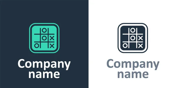 Logotype Tic Tac Toe Ícone Jogo Isolado Fundo Branco Elemento —  Vetores de Stock