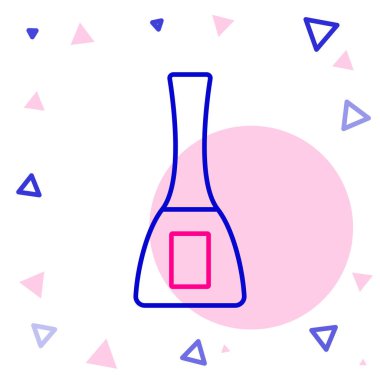 Beyaz arka planda tırnak cilası ikonu izole edildi. Renkli taslak konsepti. Vektör.