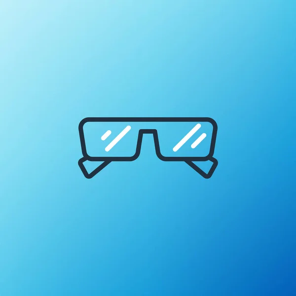 Значок Line Glasses Выделен Синем Фоне Символ Рамы Очков Красочная — стоковый вектор