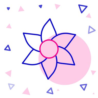 Çizgi Çiçeği simgesi beyaz arkaplanda izole edildi. Tatlı doğal yemek. Renkli taslak konsepti. Vektör.