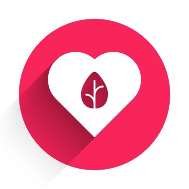 Beyaz Vejetaryen diyet ikonu beyaz arka planı izole etti. Organik, biyolojik, ekolojik sembol. Vejetaryen, et yok, laktozsuz, sağlıklı, taze ve şiddet içermeyen yiyecekler. Kırmızı daire düğmesi. Vektör.