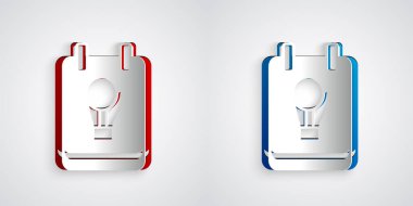 Kağıt kesiği boks eldiveni simgesi gri arkaplanda izole edildi. Kağıt sanatı tarzı. Vektör.