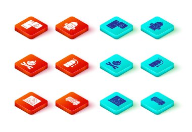 İtfaiye kamyonu, yangın söndürme musluğu ve 911 ikonuna telefon kurun. Vektör.