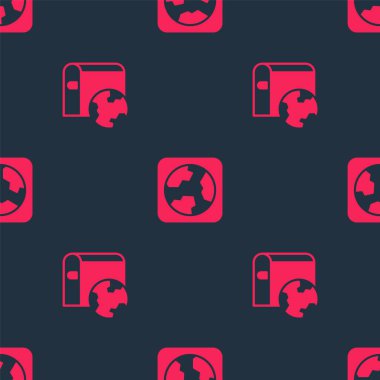 Dünya küresini ve kitabını kusursuz bir şekilde ayarla. Vektör.