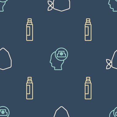 Hat Vandal, İşaretleyici kalem ve sprey başlığı pürüzsüz desende tıkayabilir. Vektör.