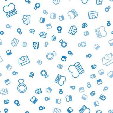 Nikah yüzükleri, kalp ve sevgililer günü broşürleri kusursuz. Vektör.