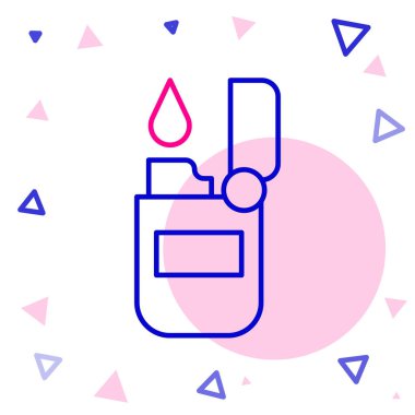 Çizgi Işığı simgesi beyaz arkaplanda izole edildi. Renkli taslak konsepti. Vektör.