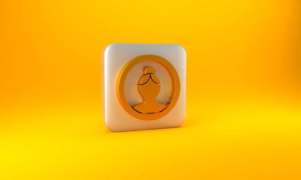 Sarı Arkaplanda Izole Edilmiş Bir Hesap Ekran Simgesi Oluştur Gümüş — Stok fotoğraf