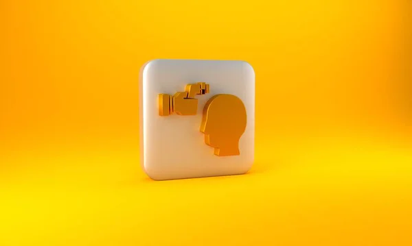 Gold Digital Kontaktloses Thermometer Mit Infrarotlicht Für Medizinische Untersuchung Symbol — Stockfoto
