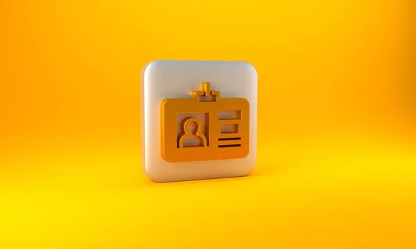 아이덴티티 아이콘은 노란색 배경에 분리되어 프레젠테이션 회사의 광고에 수있습니다 렌더링 — 스톡 사진