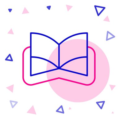 Beyaz arka planda izole edilmiş Eskiler 'in sihirli kitabı simya tarifleri, mistik büyüler ve büyü simgesi. Renkli taslak konsepti. Vektör.