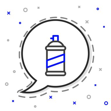 Beyaz arkaplanda çizgi boyası ikonu izole edildi. Renkli taslak konsepti. Vektör.