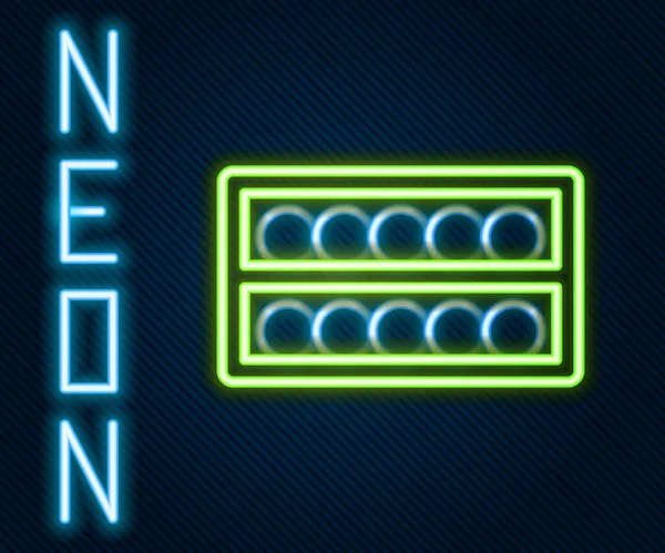 Gloeiende Neon Lijn Biljartballen Een Standpictogram Geïsoleerd Zwarte Achtergrond Biljartballen — Stockvector