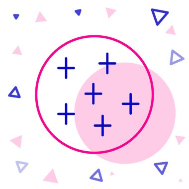 Dolunay çizgisi simgesi beyaz arkaplanda izole edildi. Bulutlu gece işareti. Uyku rüyalarının sembolü. Gece ya da yatak zamanı tabelası. Renkli taslak konsepti. Vektör.