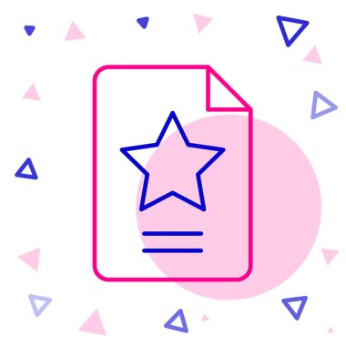 Çizgi Yıldızı burç simgesi beyaz arkaplanda izole edildi. Renkli taslak konsepti. Vektör.