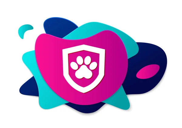 Color Animal Health Insurance Icon Isolated White Background Pet Protection — Stockový vektor