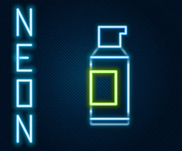 Świecące Neon Linii Spray Może Lakieru Włosów Dezodorant Ikona Antyperspirantu — Wektor stockowy