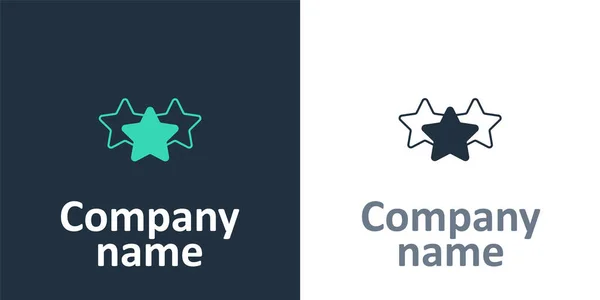 Logotyp Pět Hvězdiček Hodnocení Produktů Zákazníků Ikona Izolované Bílém Pozadí — Stockový vektor