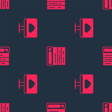 Bulut teknolojisi veri transferini ve arama motorunu kusursuz kalıba getir. Vektör.