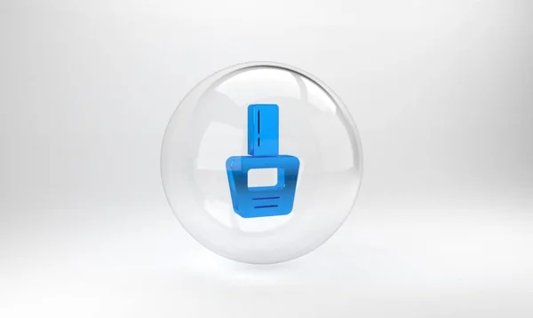 Blue Nail Polish Bottle Icon Isolated Grey Background Glass Circle — Stock Photo, Image