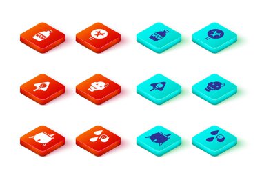 Cadı Kazanı Asidi Yağmuru Kemikleri ve Kafatası Adam 'ın Biyolojik Tehlike sembolü ve Zehirli Alkol ikonu' nu hazırla. Vektör.