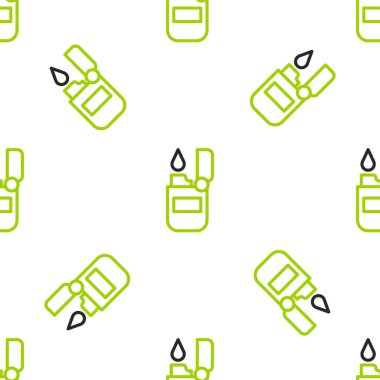 Çizgi Açık simgesi beyaz arkaplanda izole edilmiş kusursuz desen. Vektör.