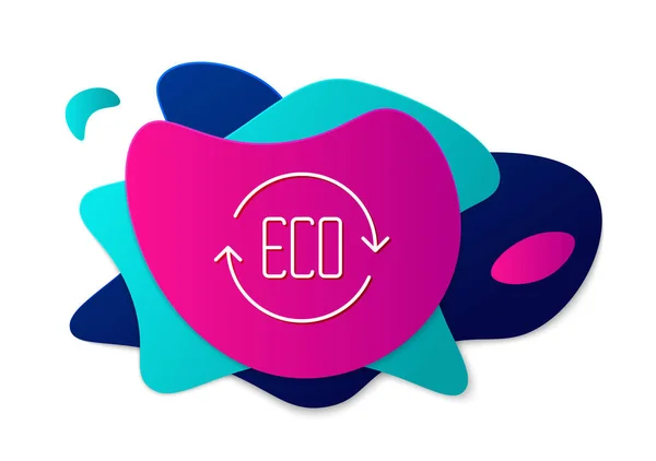 Χρώμα Φύλλο Eco Σύμβολο Εικονίδιο Απομονώνονται Λευκό Φόντο Banner Label — Διανυσματικό Αρχείο