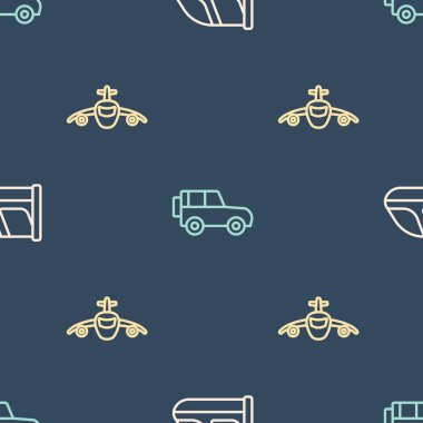 Tren hattını, tren yolunu ve off road vagonunu pürüzsüz bir yola ayarlayın. Vektör.