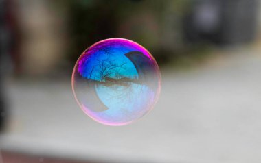 sabun köpükleri, güzel renkli kabarcıklar