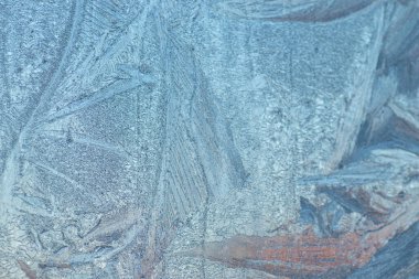 Camdaki buz deseni, camdaki güzel kış deseni.